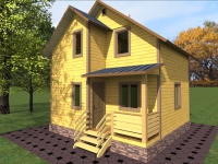 Каркасный дом 6х6 | Полутороэтажные деревянные садовые домики