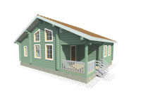 Дом из бруса 8х10 | Одноэтажные деревянные дачные дома 8х10